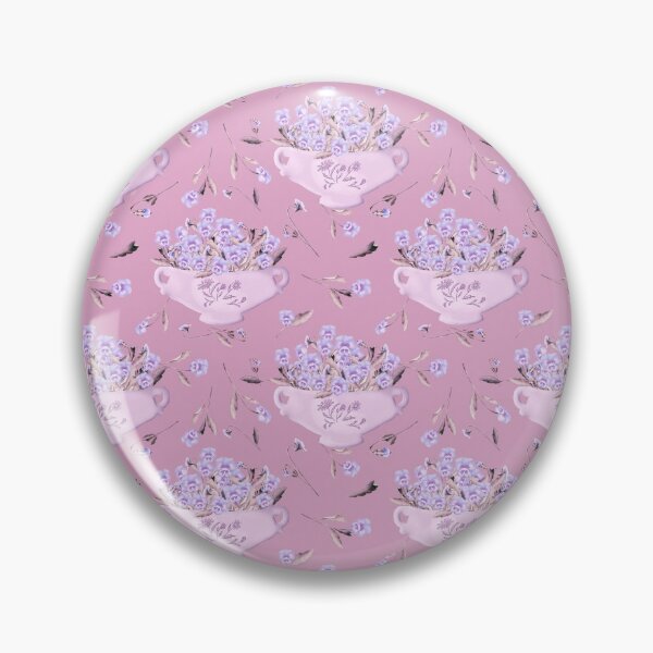 Item preview, Blue pansies dusty rose pink designed and sold by Amalus-files.