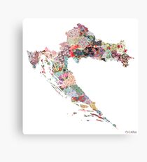 Croatia map Canvas Print