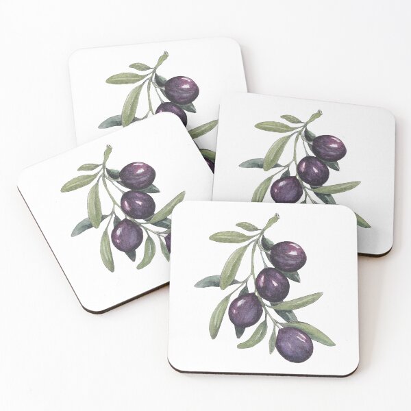 Item preview, Black Olive Branch In Watercolor  designed and sold by Oirabot.