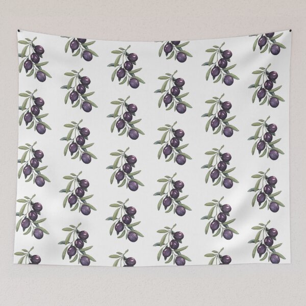 Item preview, Black Olive Branch In Watercolor  designed and sold by Oirabot.