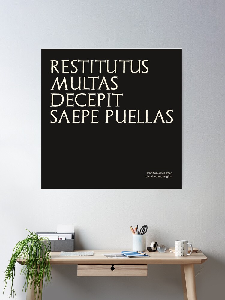 Graffiti of Pompeii - RESTITUTUS MULTAS DECEPIT... | Poster