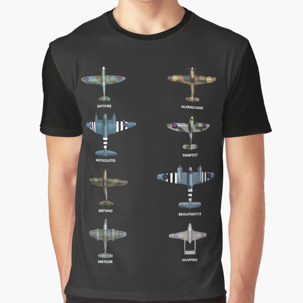 Vista previa del artículo con la obra «Aviones de combate de la Segunda Guerra Mundial de la RAF», diseñado y vendido por rogue-design.