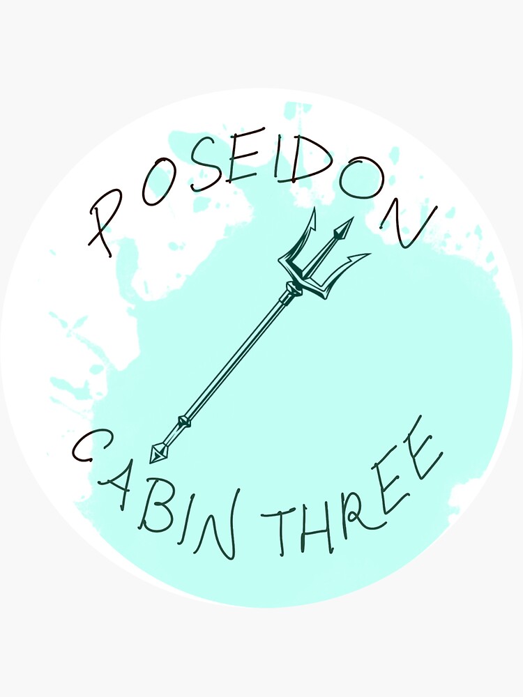 Percy Jackson Cabin Three -- Poseidon Sticker for Sale by