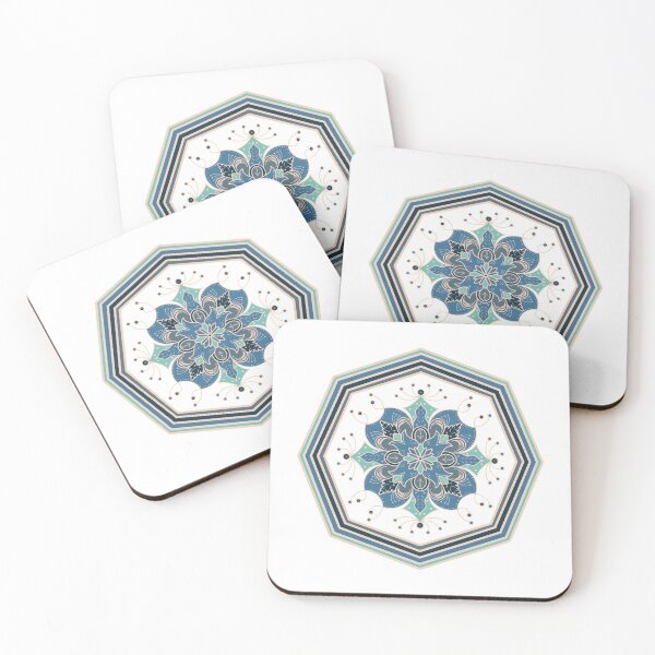 Item preview, Mandala blue flower in a flame designed and sold by DomaDoma.