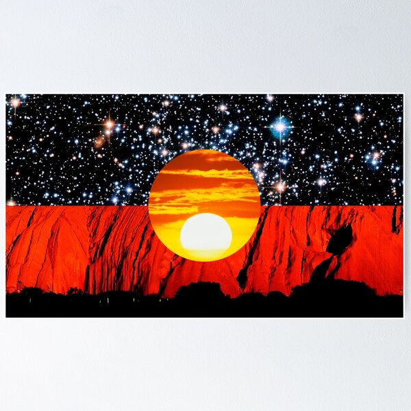 Item preview, Distressed Aboriginal Flag designed and sold by jordandrobny.