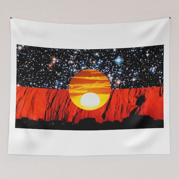 Item preview, Distressed Aboriginal Flag designed and sold by jordandrobny.