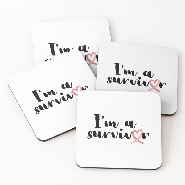 Item preview, I'm a survivor - Cancer Support with Pink Ribbon designed and sold by FightCancer.