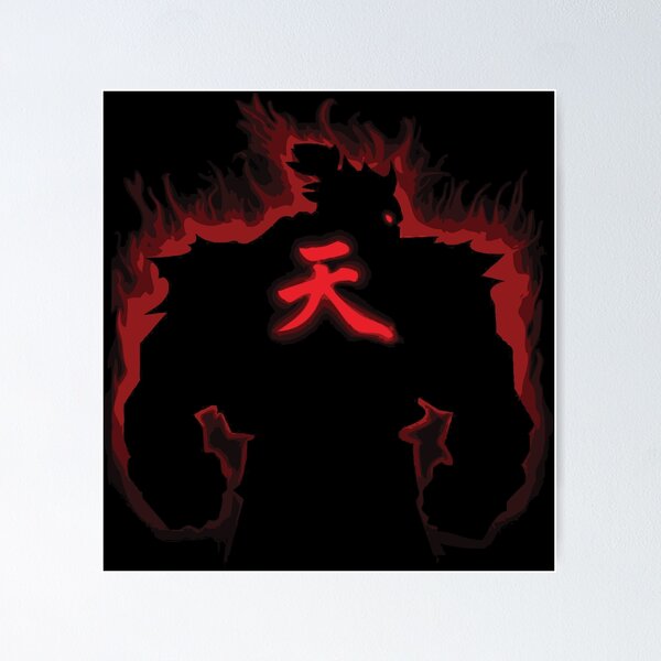 Street Fighter Akuma Fighting Games Art Wall Indoor Room Poster - POSTER  20x30