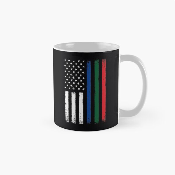 Item preview, Thin Blue Red Green Line Flag - Police Firefighter Military designed and sold by common-node.