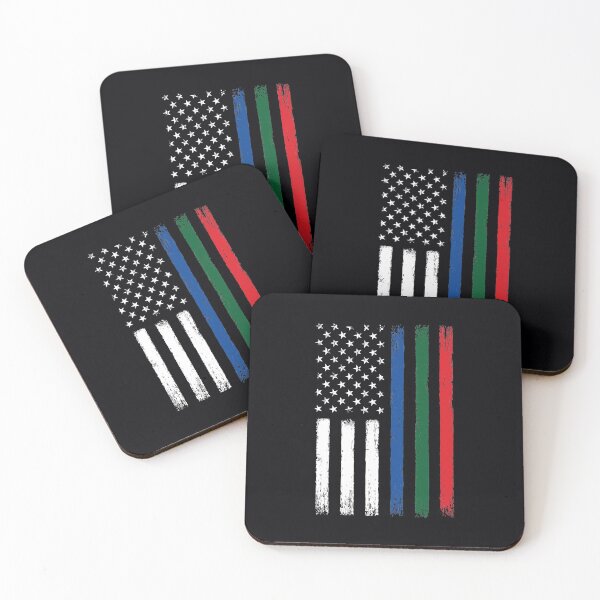 Item preview, Thin Blue Red Green Line Flag - Police Firefighter Military designed and sold by common-node.