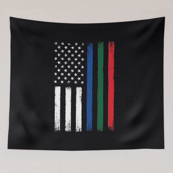 Item preview, Thin Blue Red Green Line Flag - Police Firefighter Military designed and sold by common-node.