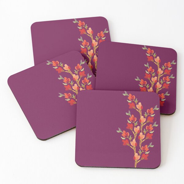 Item preview, Red Posy on purple background designed and sold by PURPLEbliss.