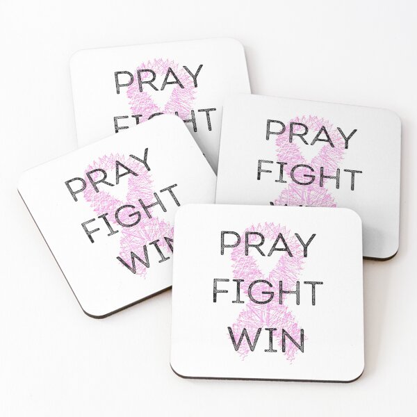 Item preview, Fight Breast Cancer with Pink Cancer Ribbon - Pray Fight Win designed and sold by FightCancer.