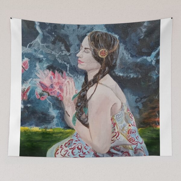 Artikelvorschau, Flügel der Vergebung Christian Fantasy Acrylmalerei entworfen und verkauft von Hannah Quintero.