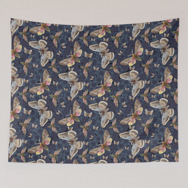 Item preview, Night butterflies and dark flowers designed and sold by fairytaleprints.