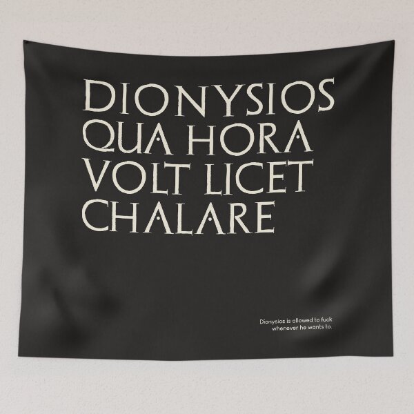 Item preview, Graffiti of Pompeii - DIONYSIOS QUA HORA... designed and sold by MetaPhyStore.