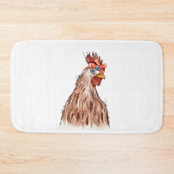 Item preview, Chicken with bandana headband.watercolor painting designed and sold by hjstudioo.
