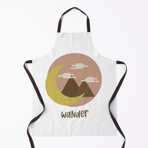 Item preview, Crescent Moon Mountain Cloud Sky and Stars Bohemian Style Pink Yellow Brown Wander designed and sold by MilcArtworks.