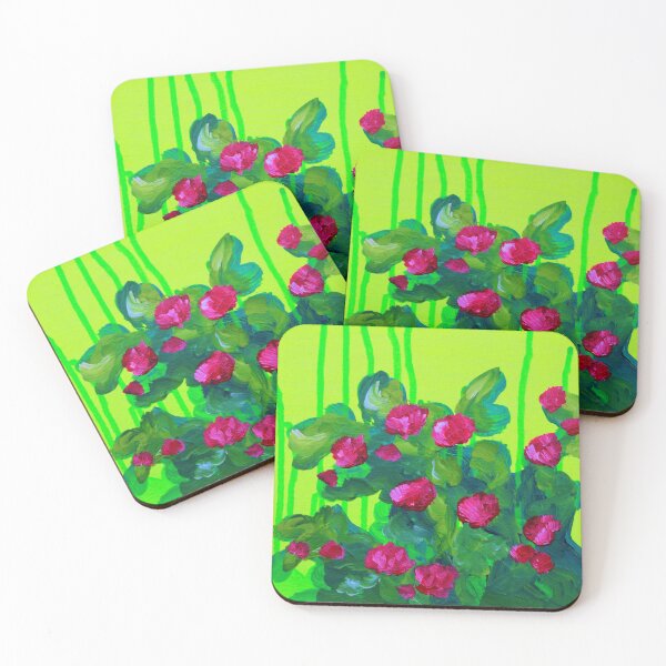 Item preview, Neon flower study, original acrylic painting print designed and sold by LEMFineArt.