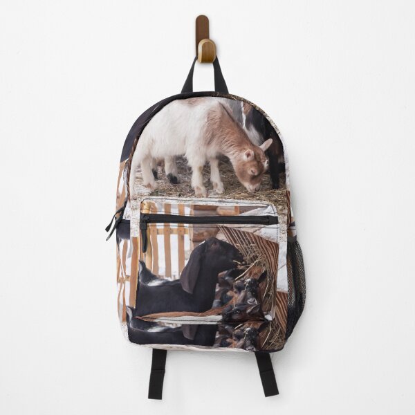 Item preview, goats on the farm eat hay in winter designed and sold by nataliavavilina.