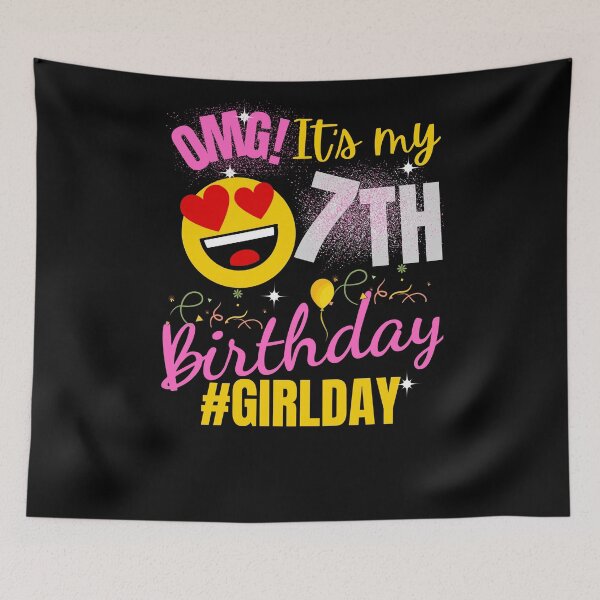 Item preview, OMG It's My Birthday 7TH Birthday Girl  designed and sold by arteesy.