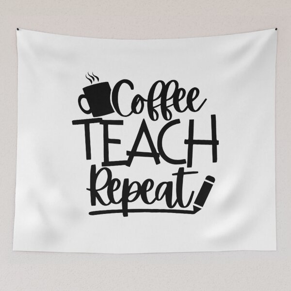 Item preview, Coffee Teach Repeat,Coffee Teacher Shirt,Teacher Love Coffee Tshirt,Gift for Teacher,Coffee Lover Tee designed and sold by Babe3955.
