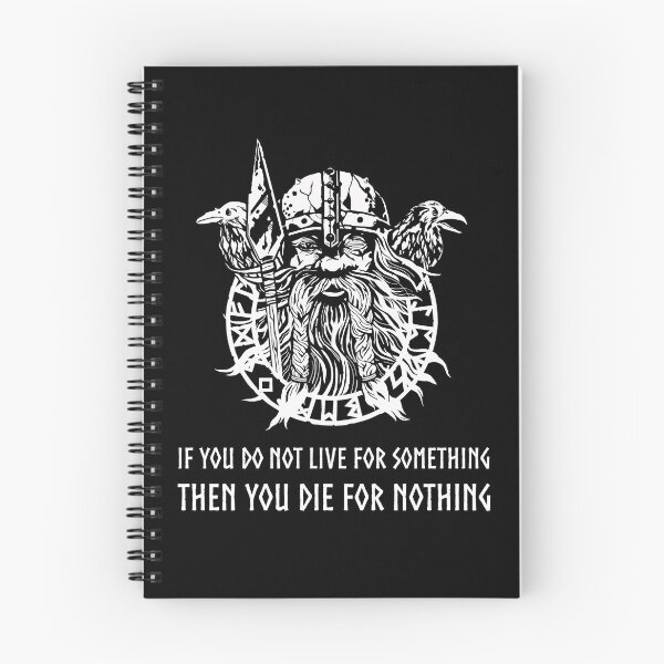 Item preview, Medieval Norse Mythology Quote - Viking God Odin - If You Do Not Live For Something Then You Die For Nothing designed and sold by Styrman.