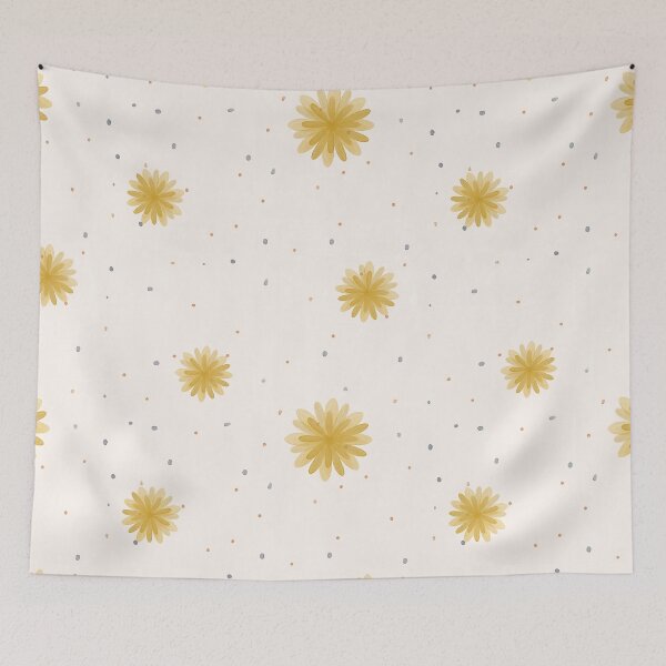 Item preview, Yellow Flowers and Polkadots Pattern designed and sold by Gallerisa.