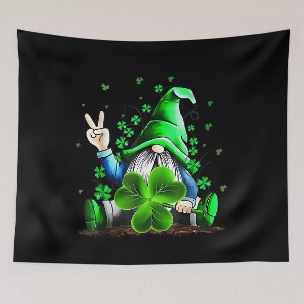 Item preview, Happy St Patricks Day Gnome Holding Irish Shamrock designed and sold by lolahomya.