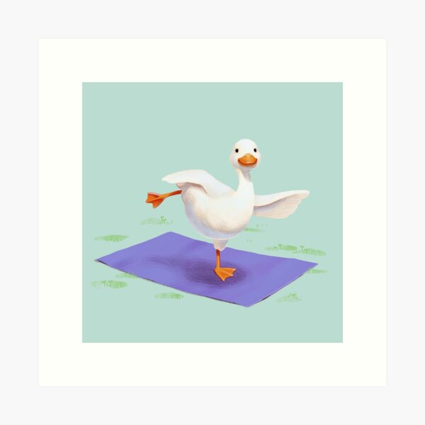 Ducky Yoga Art Print
