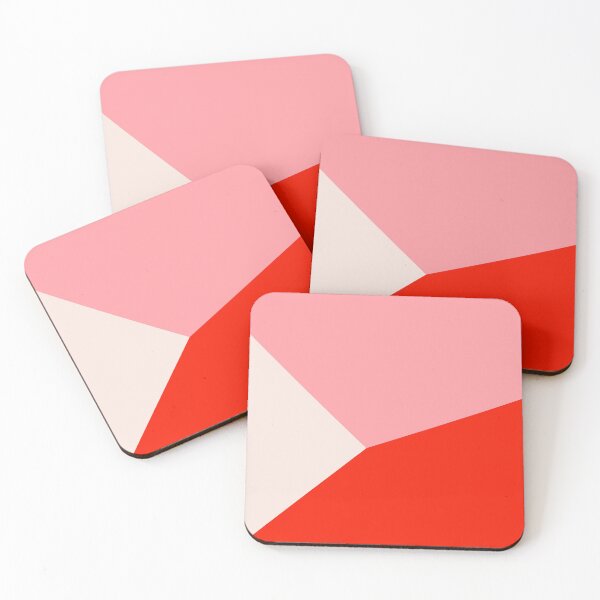 Item preview, Geometric abstraction. Red, pink and cream designed and sold by Latte Design.