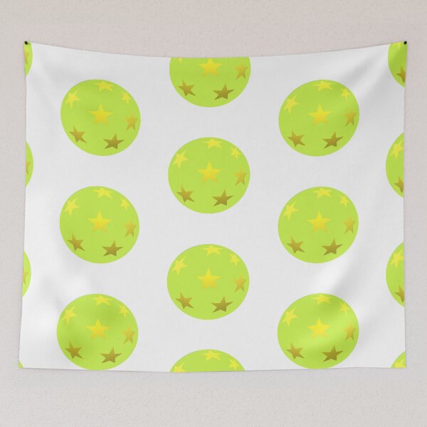 Item preview, green ball yellow stars designed and sold by miaterinka.