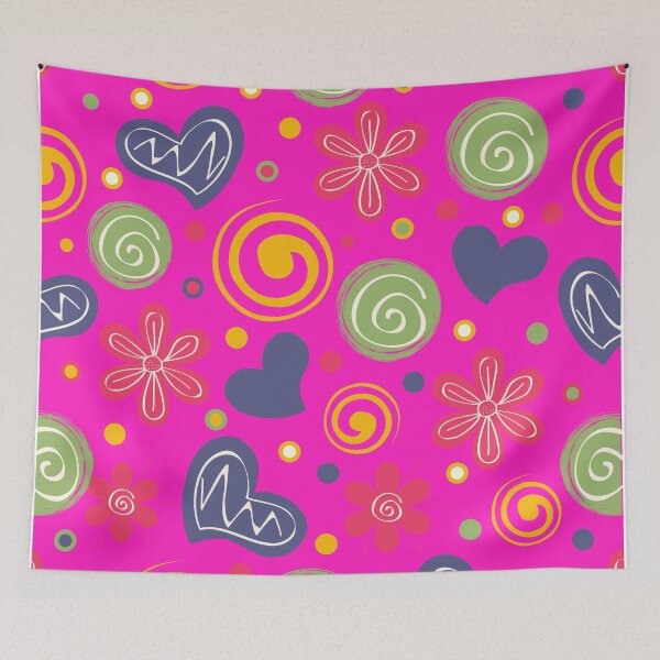 Item preview, SEAMLESS FLORAL ABSTRACT DESIGN - FUCHSIA designed and sold by Stylishboutique.