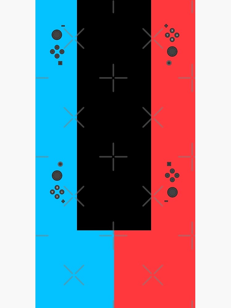 Nintendo Switch Red Blue Controller Gamer Gaming Inspired Design by strangebird2014