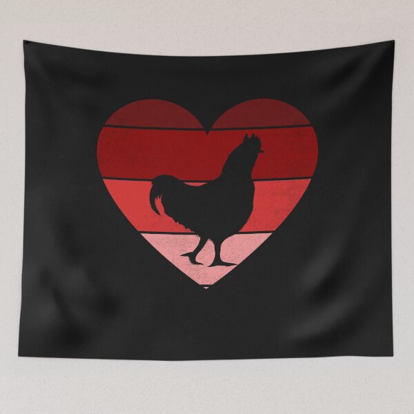 Item preview, Valentine's Day chicken Lover Retro Vintage Heart T-Shir designed and sold by Mo-Am.
