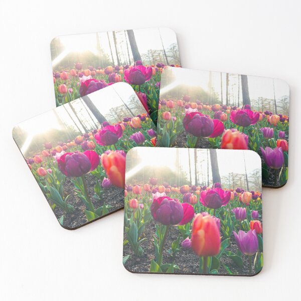 Item preview, Sunrays on Violet and Orange Tulips designed and sold by thegraypocket.