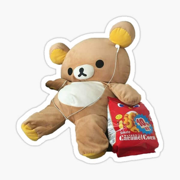 Artikel-Vorschau von Rilakkuma Plüschkopfhörer und Chips Meme, designt und verkauft von goodnfresh.