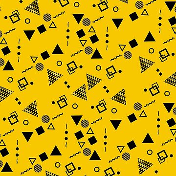 Artwork thumbnail, Figure Geometric pattern yellow&black by newwind87