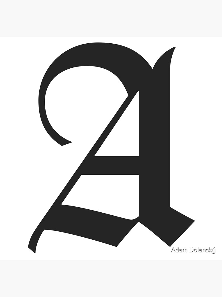 Blackletter type letter A | Poster