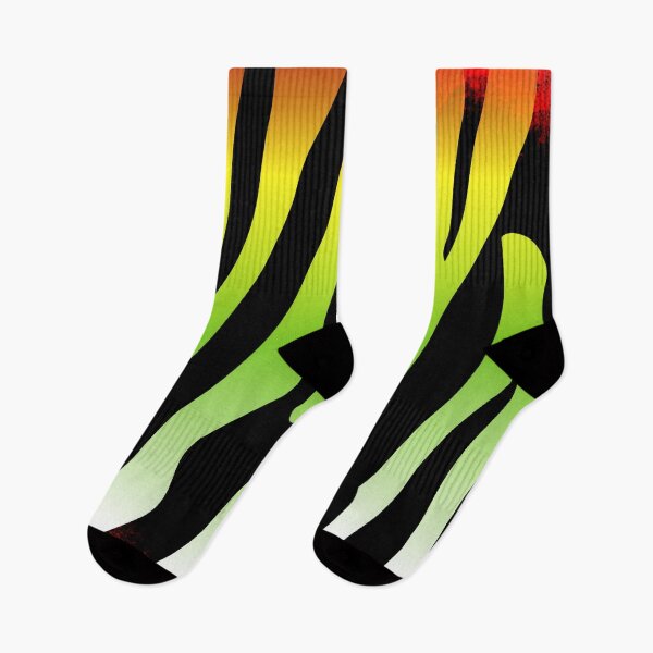 Item preview, Abstract Zebra Stripes With Green, Yellow, Black And Red  designed and sold by Mary Riley.