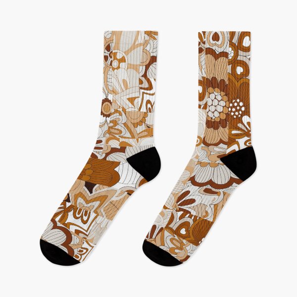 Item preview, Floral patchword in brown designed and sold by juliagrifol.
