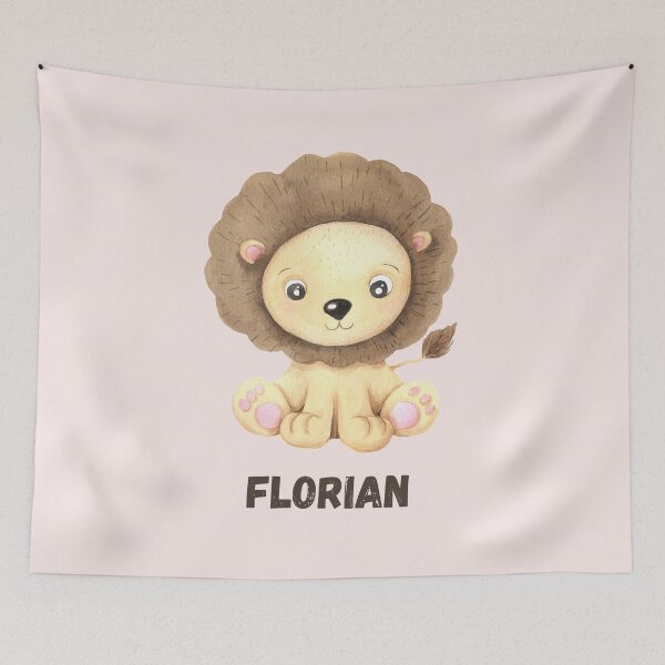 Item preview, Florian 'Add your own name' baby Lion designed and sold by BellaNora.