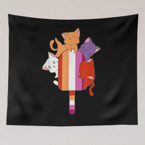 Item preview, Lesbian Pride Flag Pan Cute Cat Kawaii Gift Woman designed and sold by lolahomya.