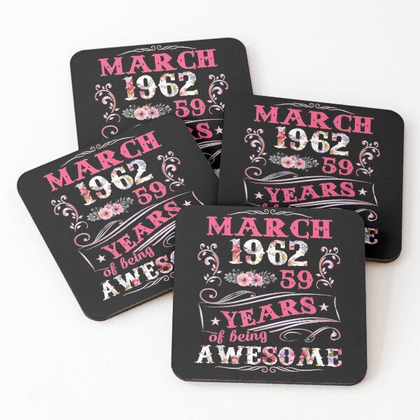 Item preview, Womens March 1962 59th Birthday Gift 59 Years Old designed and sold by lolahomya.