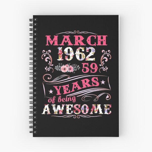 Item preview, Womens March 1962 59th Birthday Gift 59 Years Old designed and sold by lolahomya.