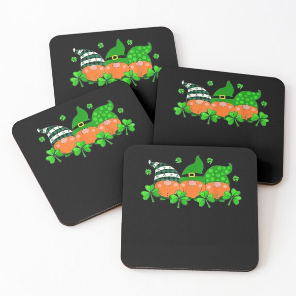 Item preview, Three Gnomes Holding Clover Happy St Patricks Day Shamrock designed and sold by lolahomya.