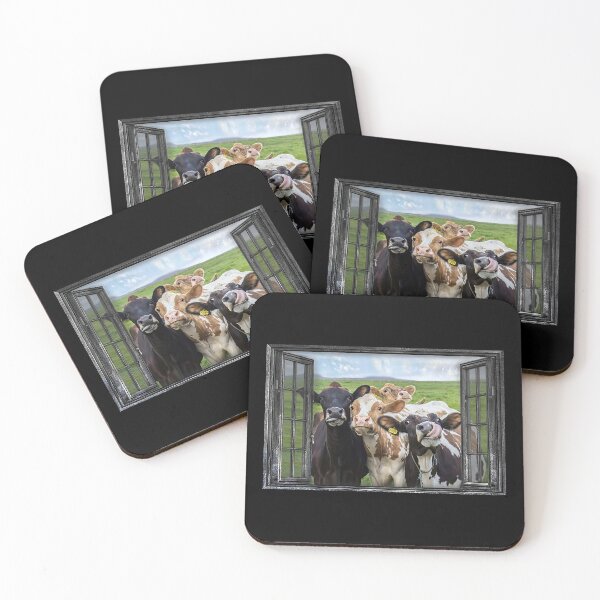 Item preview, Cattle Cows Window View designed and sold by KellenCowleyArt.