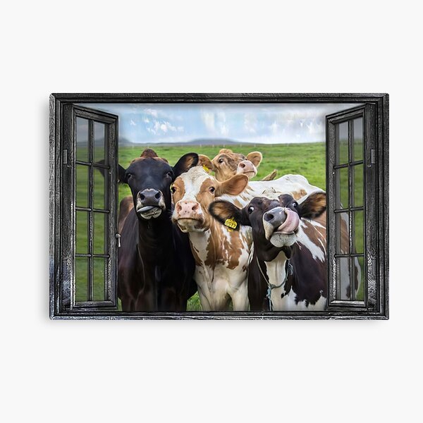 Item preview, Cattle Cows Window View designed and sold by KellenCowleyArt.