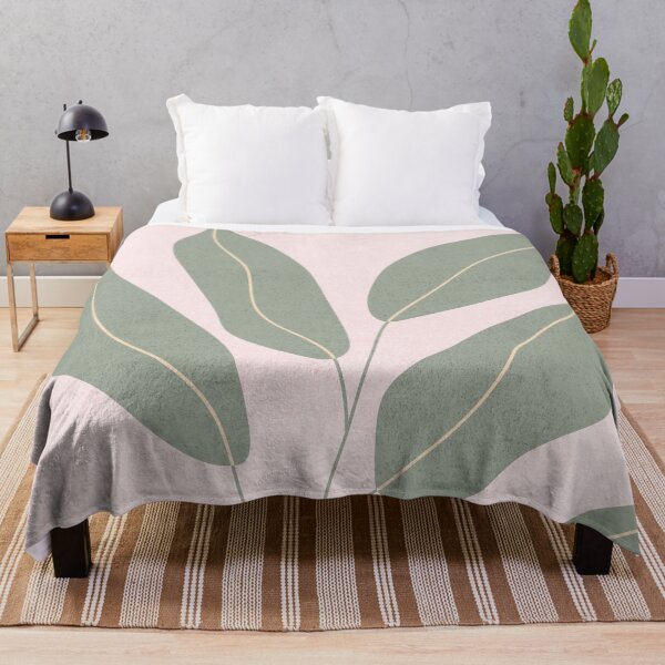 Item preview, Mid Century Modern Artwork, Plant Leaves, Beige 2 designed and sold by technicolorable_art.