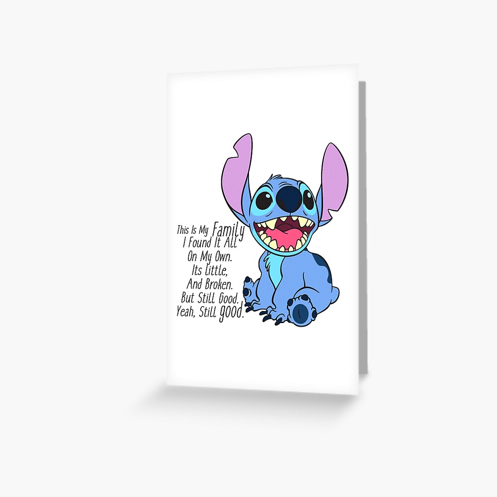 Stitch Birthday Card, Lilo & Stitch Birthday Card